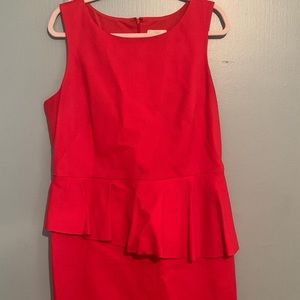 Loft red orange dress